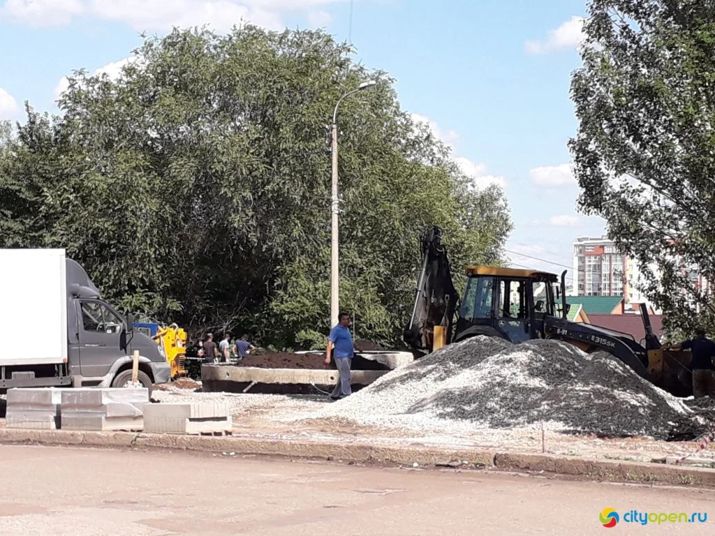 Реконструкция набережной в Стерлитамаке. 26-й день
