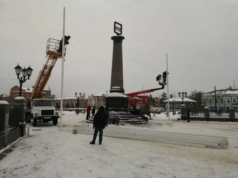 В Стерлитамаке начался монтаж светового панно от итальянцев