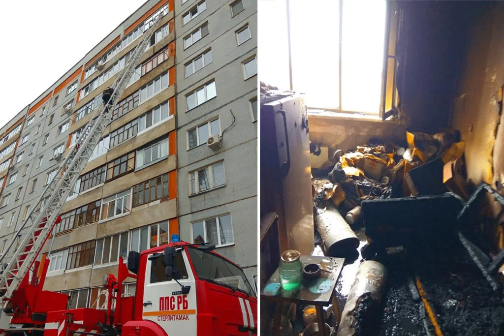 В Стерлитамаке горела квартира на 9 этаже, погиб мужчина