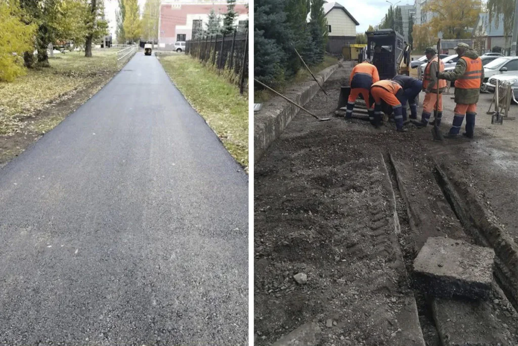 В Стерлитамаке заасфальтировали несколько тротуаров, работа еще не завершена