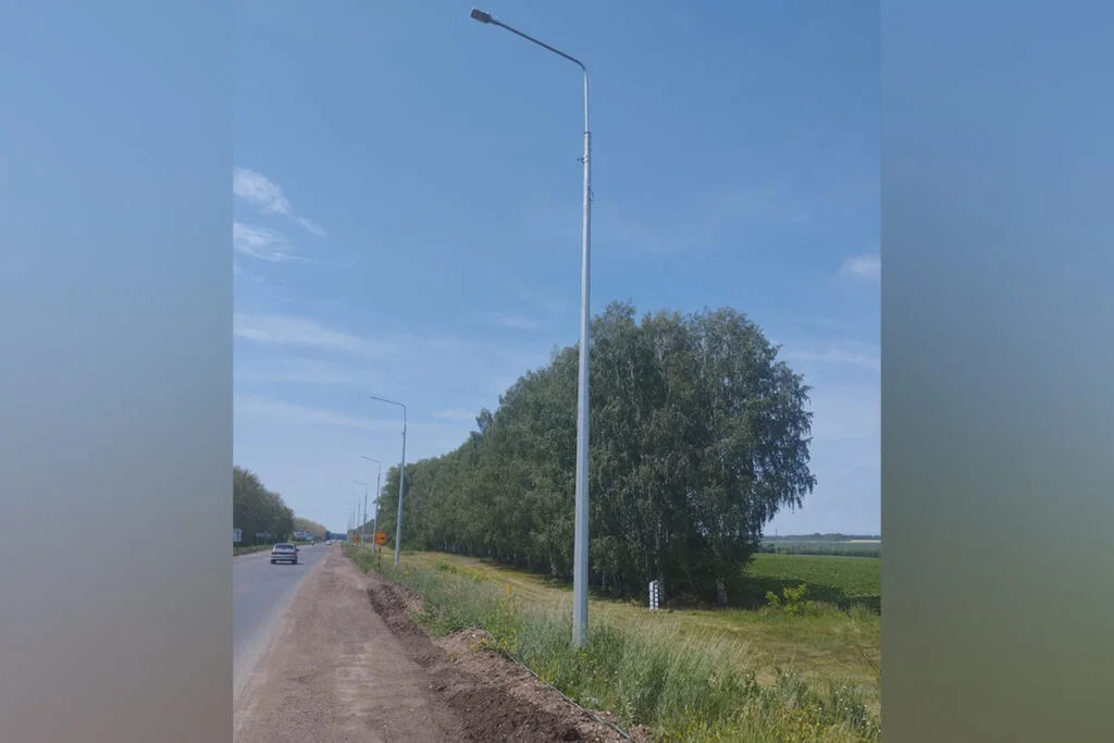 На двух трассах из Стерлитамака установили новые светильники
