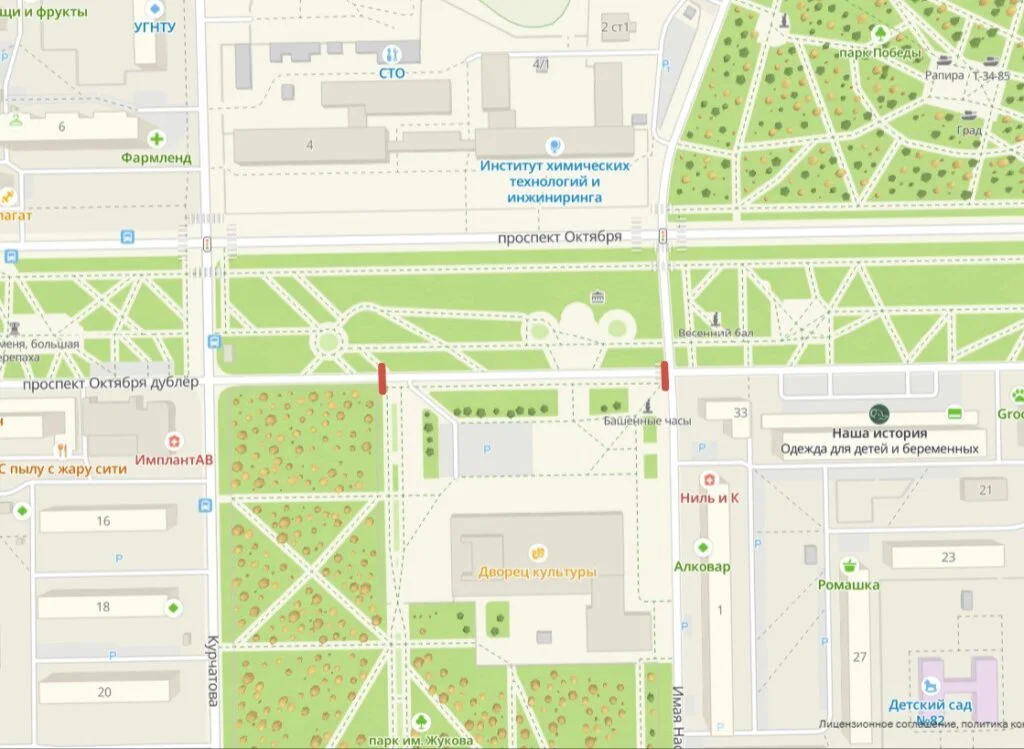 В Стерлитамаке возле ГДК временно перекроют участок дороги
