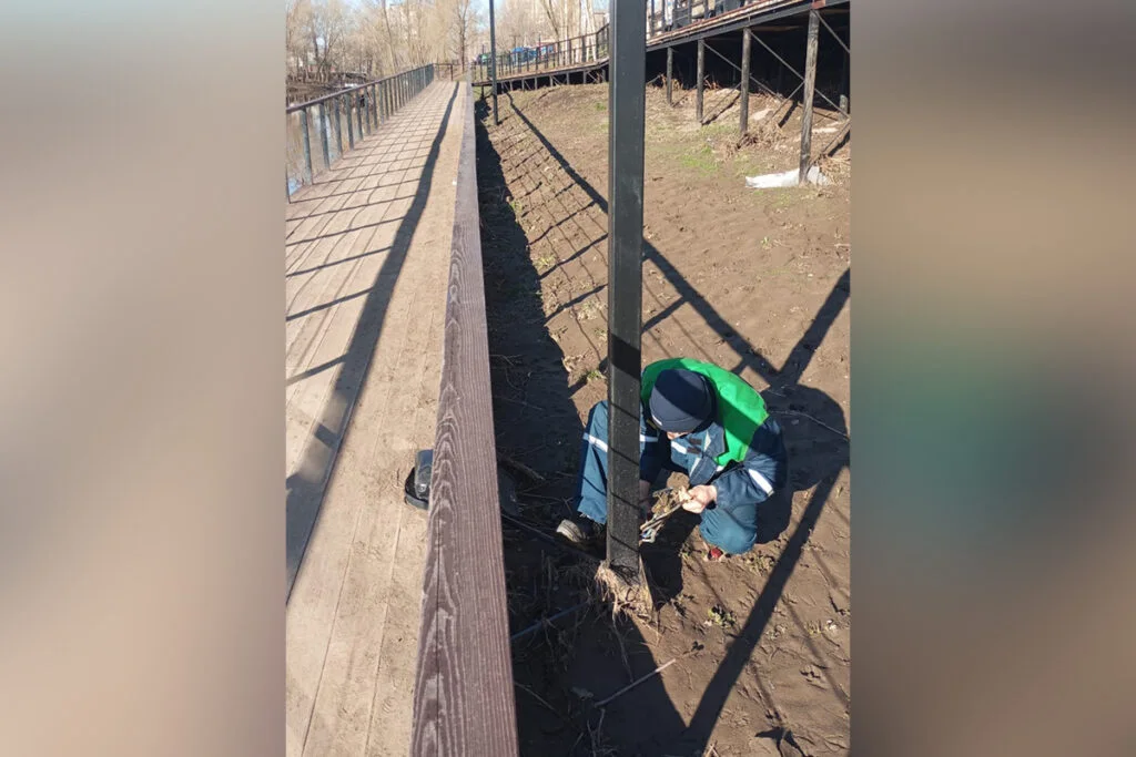 В Стерлитамаке провели осмотр сетей на набережной Стерли после подтопления