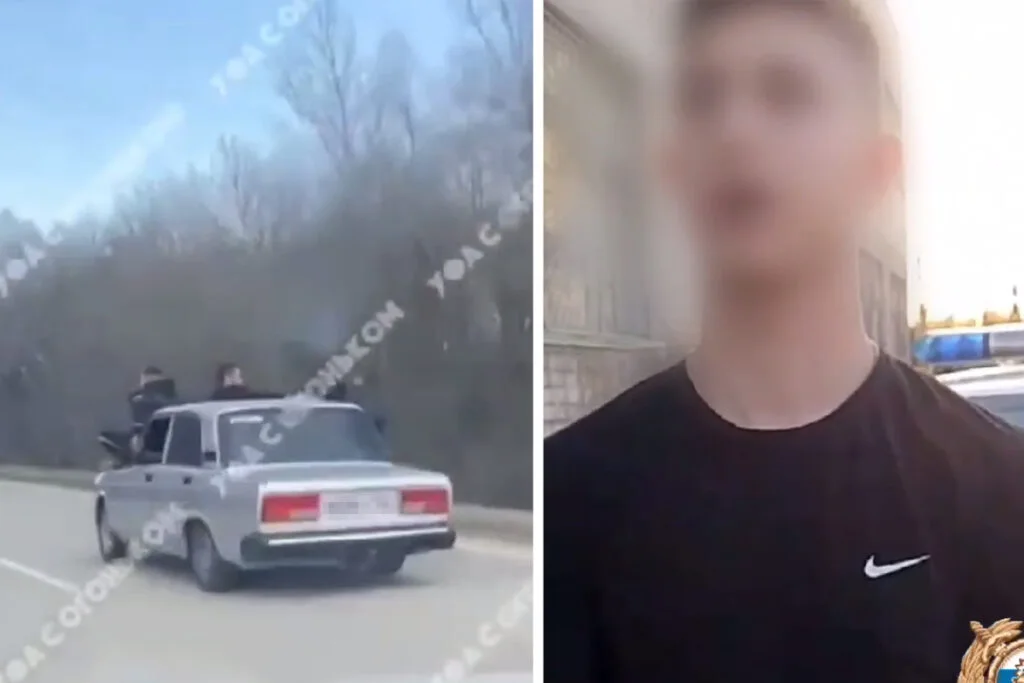 Под Стерлитамаком водитель ВАЗа катал пассажиров на капоте