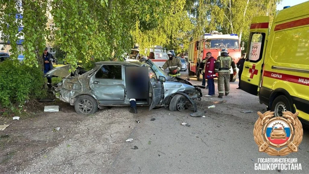В Стерлитамаке авто влетело в дерево, погиб молодой водитель