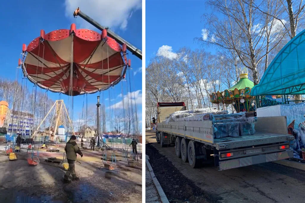 В Стерлитамаке Парк им. Гагарина готовится к открытию сезона аттракционов