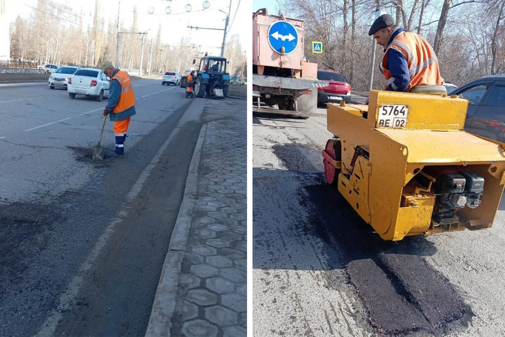 В Стерлитамаке с начала года отремонтировали более 200 кв. м ям на дорогах