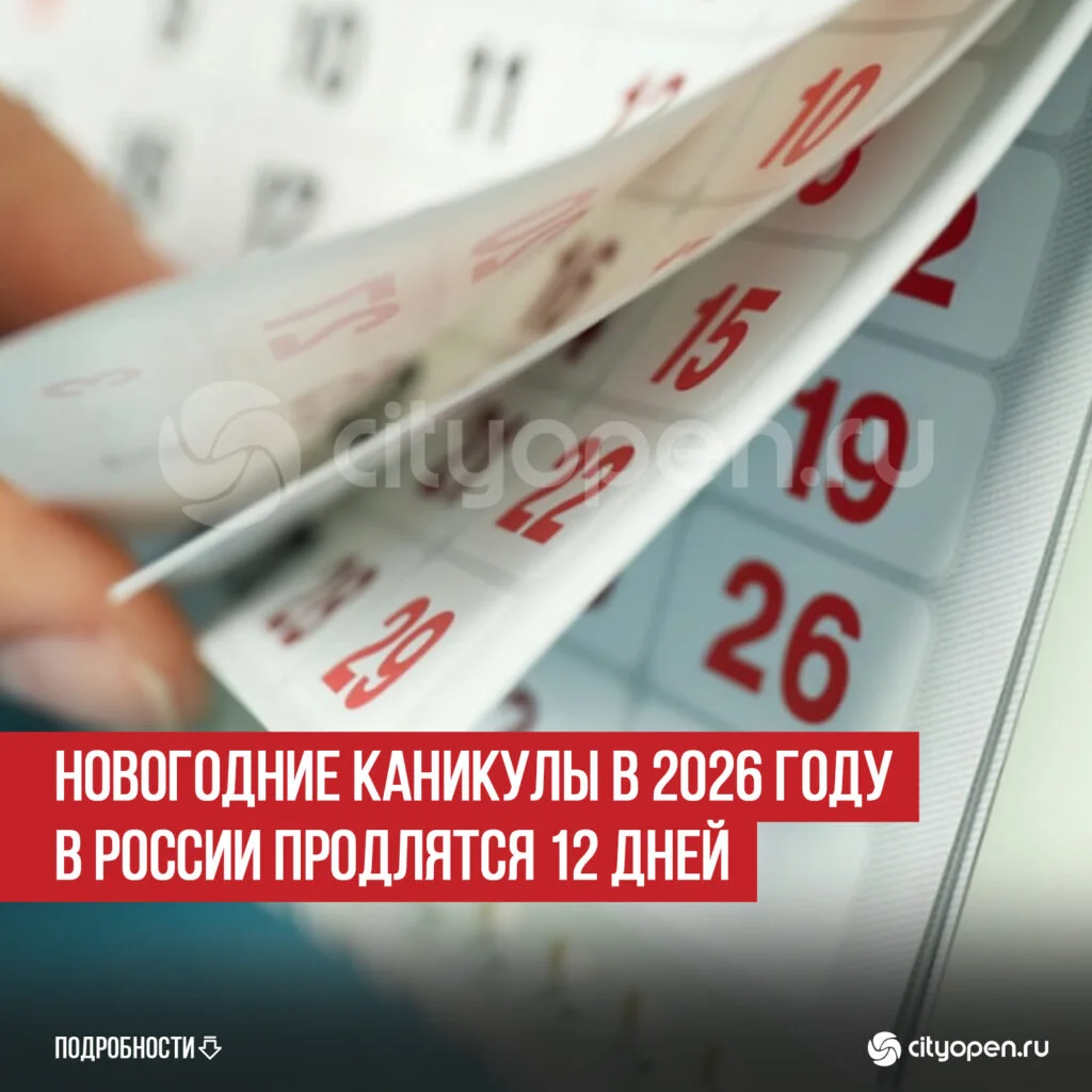 Новогодние каникулы в 2026 году в России продлятся 12 дней