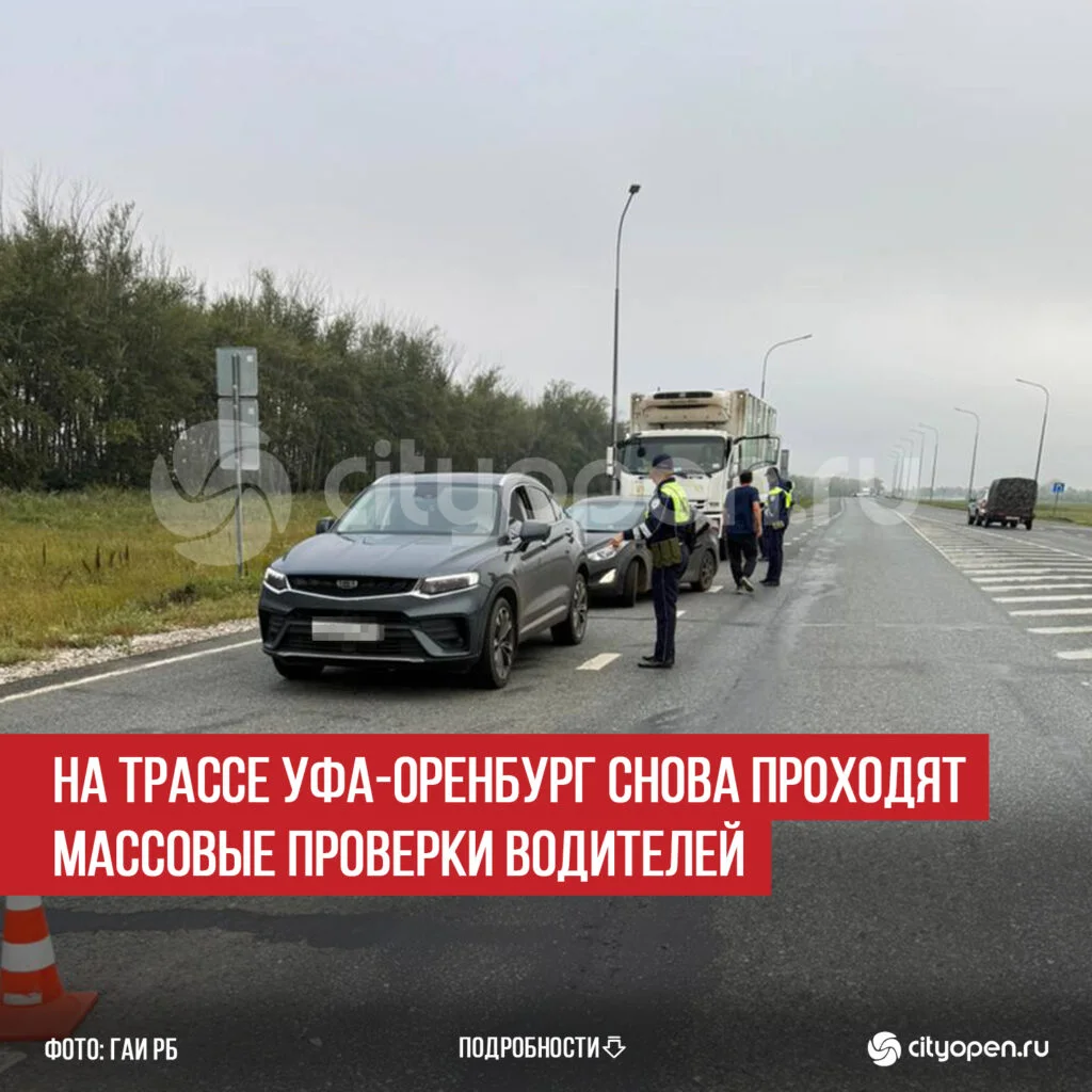 На трассе Уфа-Оренбург снова проходят массовые проверки водителей
