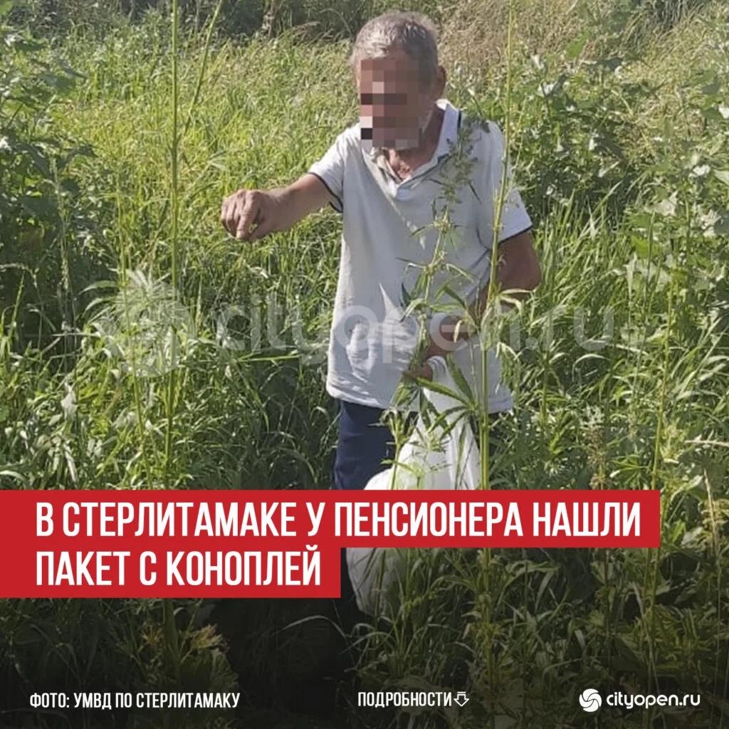 В Стерлитамаке у пенсионера нашли пакет с коноплей