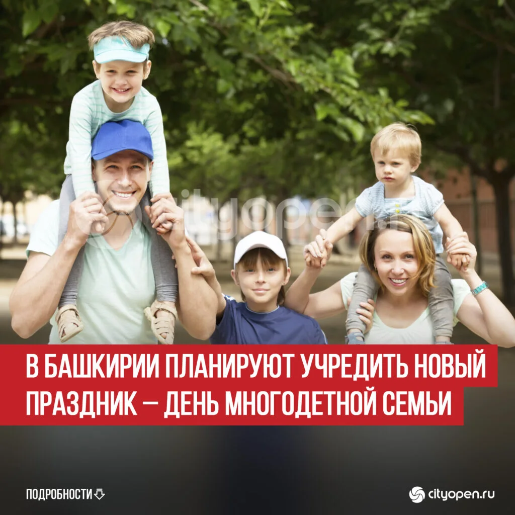 В Башкирии планируют учредить новый праздник – День многодетной семьи