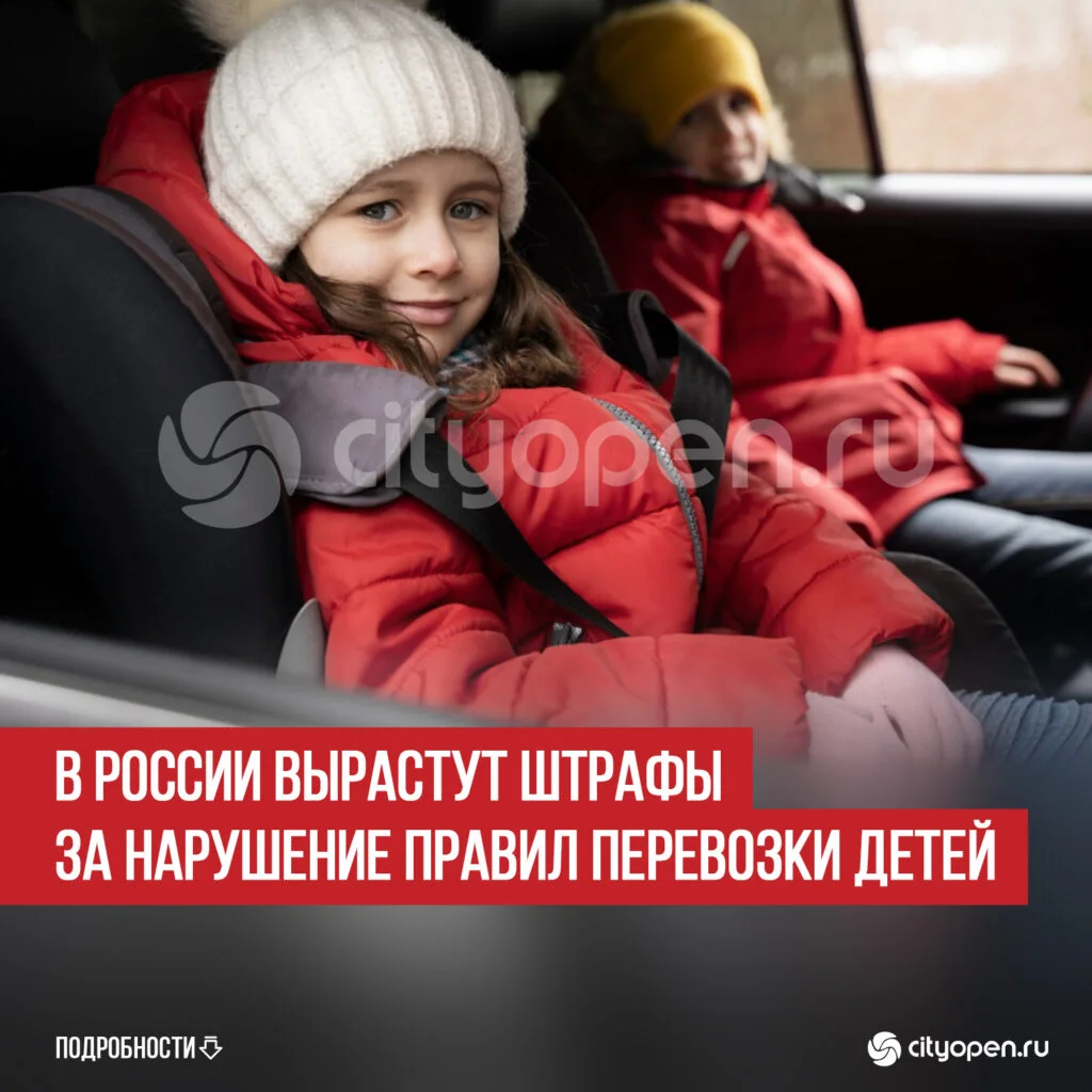В России вырастут штрафы за нарушение правил перевозки детей
