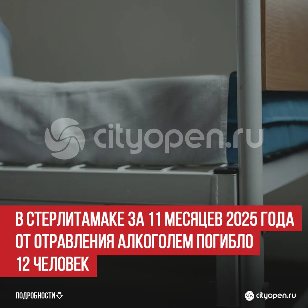 В Стерлитамаке за 11 месяцев 2025 года от отравления алкоголем погибло 12 человек