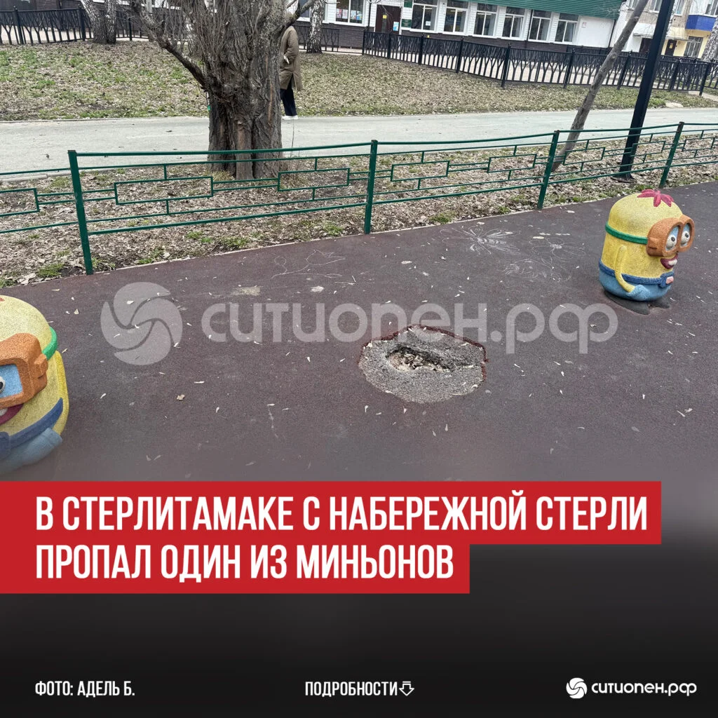 В Стерлитамаке с набережной Стерли пропал один из миньонов