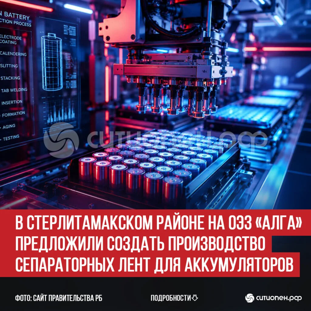 В Стерлитамакском районе на ОЭЗ «Алга» предложили создать производство сепараторных лент для аккумуляторов