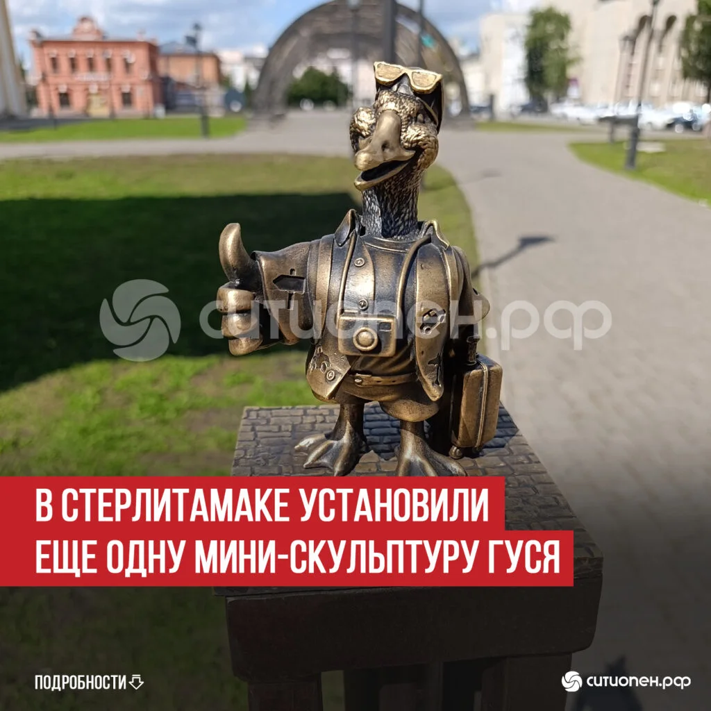 В Стерлитамаке установили еще одну мини-скульптуру гуся