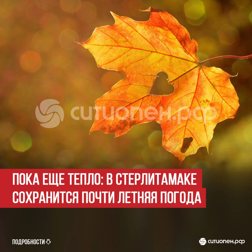 Пока еще тепло: в Стерлитамаке сохранится почти летняя погода