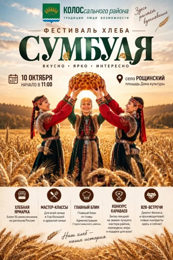 В Стерлитамакском районе пройдет фестиваль хлеба «Сумбуля»